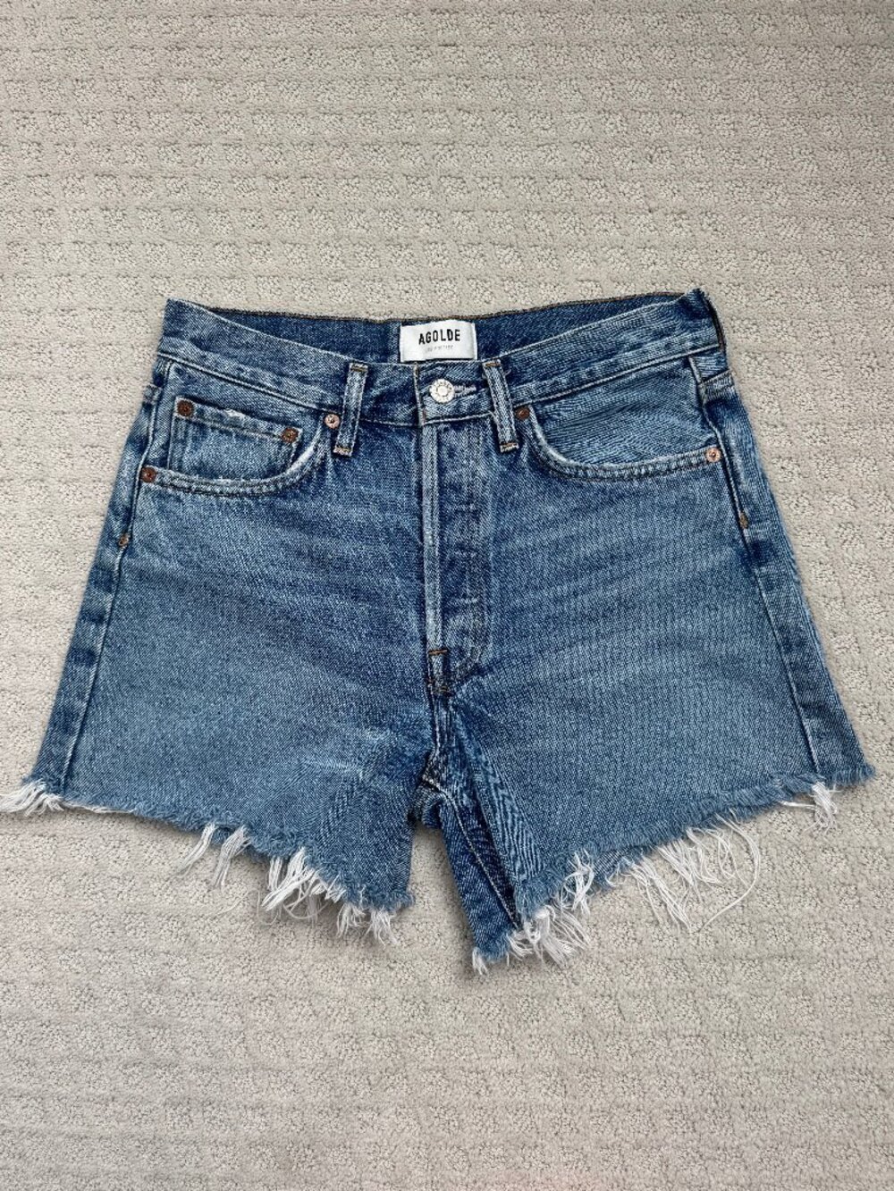 AGOLDE Parker Long Jean Shorts